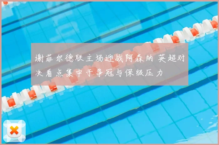 谢菲尔德联主场迎战阿森纳 英超对决看点集中于争冠与保级压力