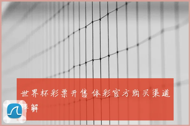 世界杯彩票开售 体彩官方购买渠道详解